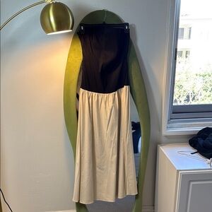 Elegant Black and Cream Women's strapless dress